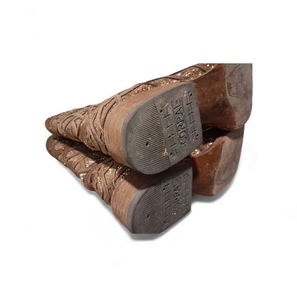 Corral Orix Glittered Inlay and Studs Western Boots Womens Size 10 M Square Toe - Picture 8 of 12